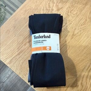 Timberland black and grey Fleece-Lined Black Leggings